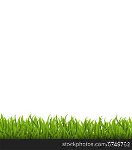 Illustration spring background with green grass, space for your text - vector