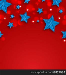 Illustration Stars Background for American Holidays, Place for Your Text - Vector