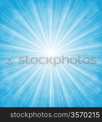 Illustration summer background show light rays - vector