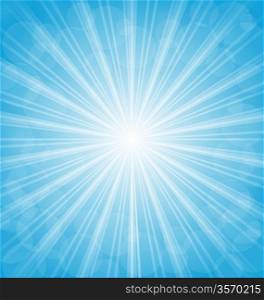 Illustration summer background show light rays - vector