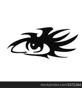 Illustration tattoo of human eye. Vector