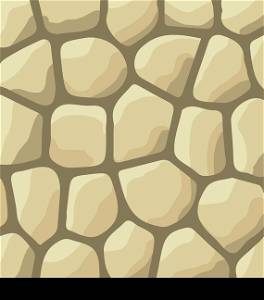Illustration texture of stones, stone wall background - vector