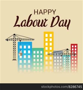 Illustration Vector Design Of  World Labour day 1 May.