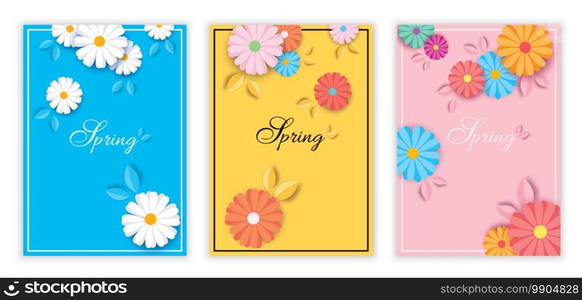 Illustration vector eps 10 of colorful flowers template design spring season.