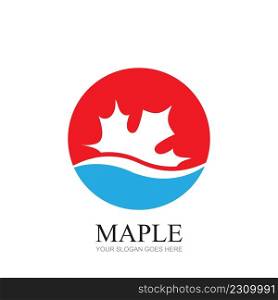 illustration vector graphic logo design for maple leaf