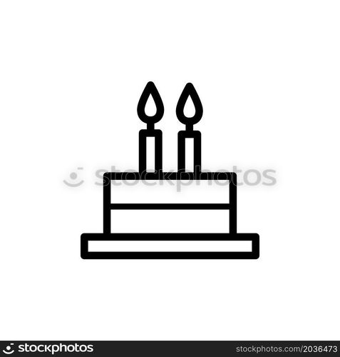 Illustration Vector Graphic of Birthday Cake icon