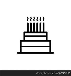 Illustration Vector Graphic of Birthday Cake icon