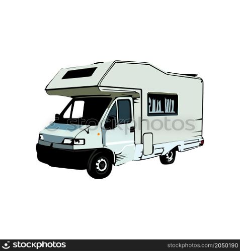 Illustration Vector Graphic of Camper Van