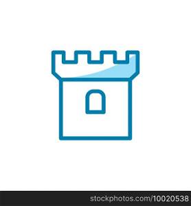 Illustration Vector graphic of castle icon template