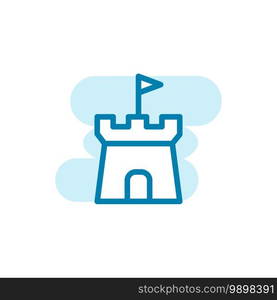 Illustration Vector graphic of castle icon template