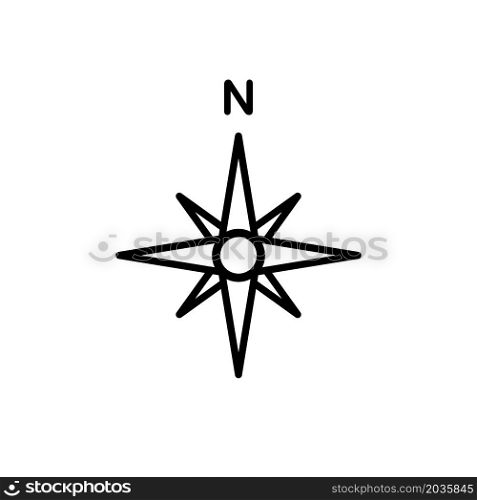 Illustration Vector Graphic of Compass Icon Design