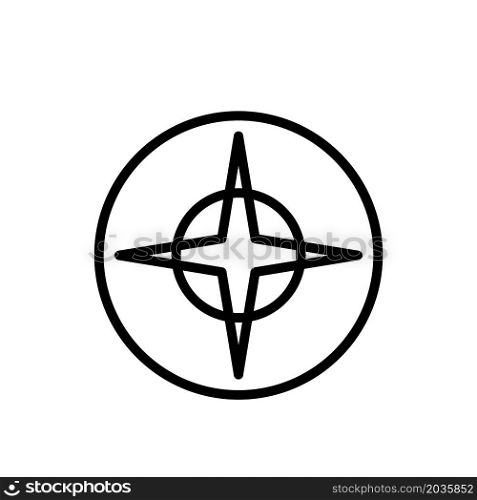 Illustration Vector Graphic of Compass Icon Design