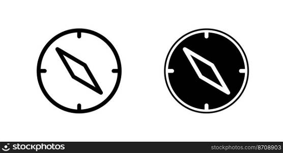 Illustration Vector graphic of  compass icon. Fit for navigator, direction, journey, gps etc.