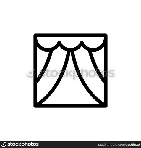 Illustration Vector graphic of curtain icon