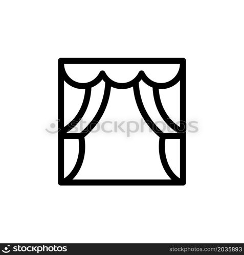 Illustration Vector graphic of curtain icon