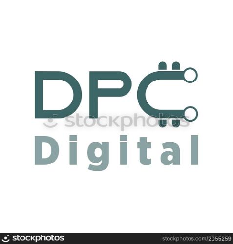 Illustration Vector Graphic of D, P, C logo initial design