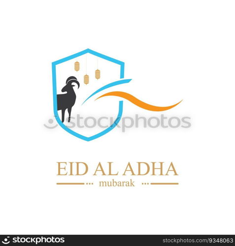 illustration vector graphic of eid al adha logo design