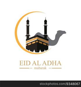 illustration vector graphic of eid al adha logo design