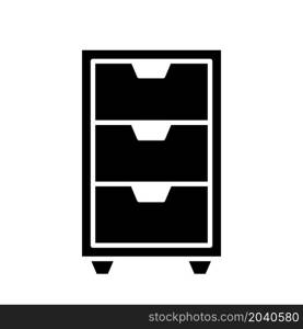 Illustration Vector graphic of file cabinet icon design