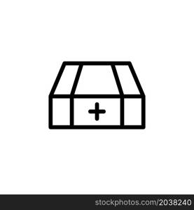 Illustration Vector graphic of first aid medical box icon design