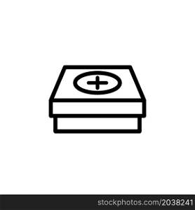 Illustration Vector graphic of first aid medical box icon design