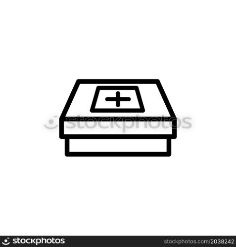 Illustration Vector graphic of first aid medical box icon design