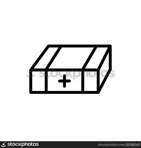 Illustration Vector graphic of first aid medical box icon design