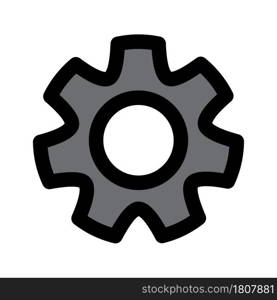 Illustration Vector graphic of gear icon. Fit for machine, industry, progress, tool, setting etc.