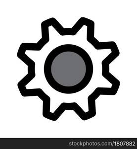 Illustration Vector graphic of gear icon. Fit for machine, industry, progress, tool, setting etc.