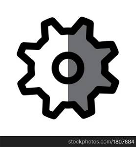 Illustration Vector graphic of gear icon. Fit for machine, industry, progress, tool, setting etc.