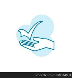 Illustration Vector graphic of hand gesture approved icon