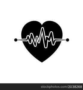 Illustration Vector graphic of heart pulse icon design