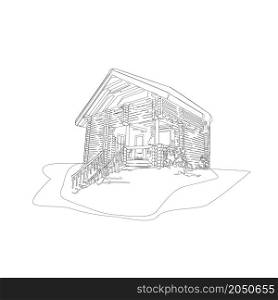 Illustration Vector Graphic of House Countryside design