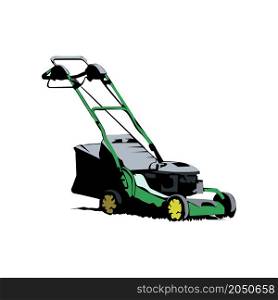 Illustration Vector Graphic of Lawn Cutter Machine
