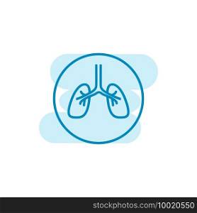Illustration Vector graphic of lungs icon template
