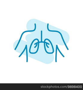 Illustration Vector graphic of lungs icon template