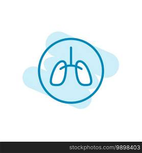 Illustration Vector graphic of lungs icon template