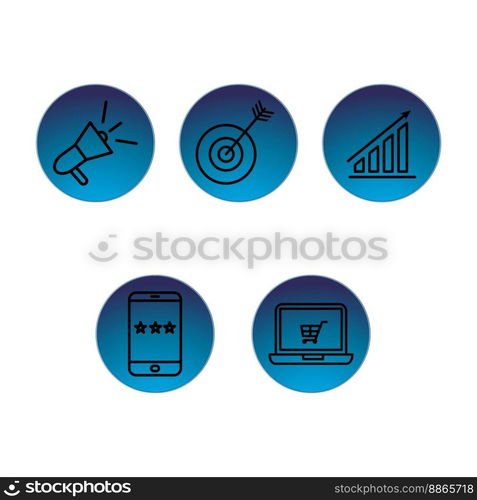 Illustration Vector Graphic of Marketing icon design template