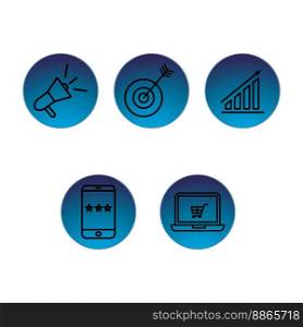 Illustration Vector Graphic of Marketing icon design template