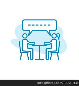 Illustration Vector graphic of meeting icon template