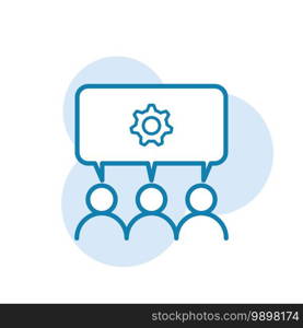 Illustration Vector graphic of meeting icon template