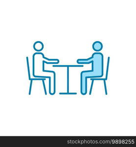 Illustration Vector graphic of meeting icon template