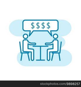 Illustration Vector graphic of meeting icon template