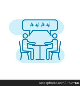 Illustration Vector graphic of meeting icon template