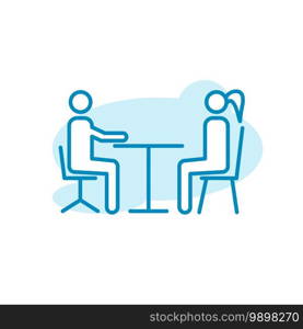 Illustration Vector graphic of meeting icon template