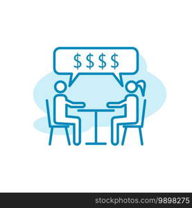 Illustration Vector graphic of meeting icon template