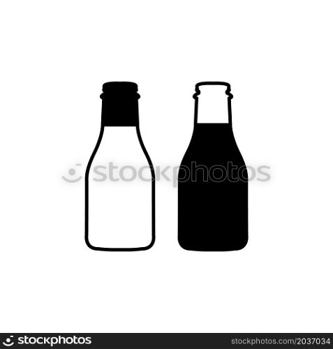 Illustration Vector Graphic of Milk Bottle Icon Design