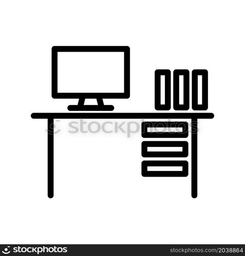 Illustration Vector graphic of office table icon design