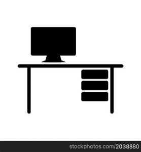 Illustration Vector graphic of office table icon design