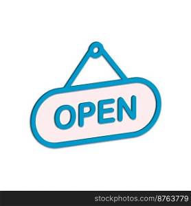 Illustration Vector graphic of Open Sign icon. Fit shop, market, business, store etc.